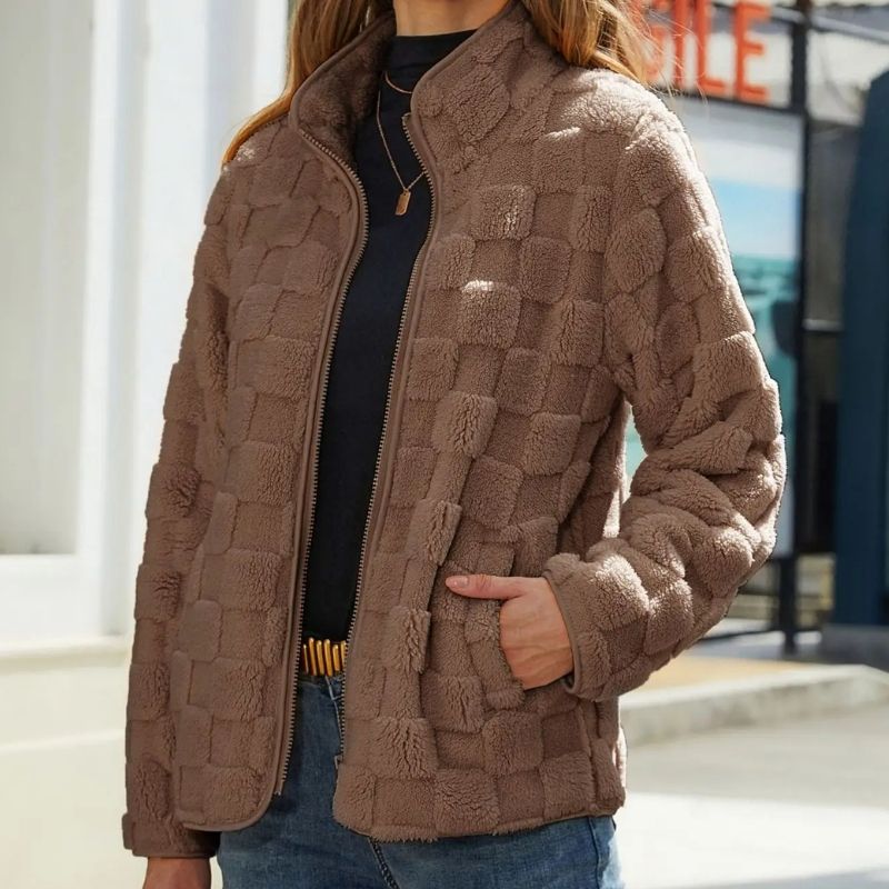 Valentine - Karierte Winterjacke für Damen