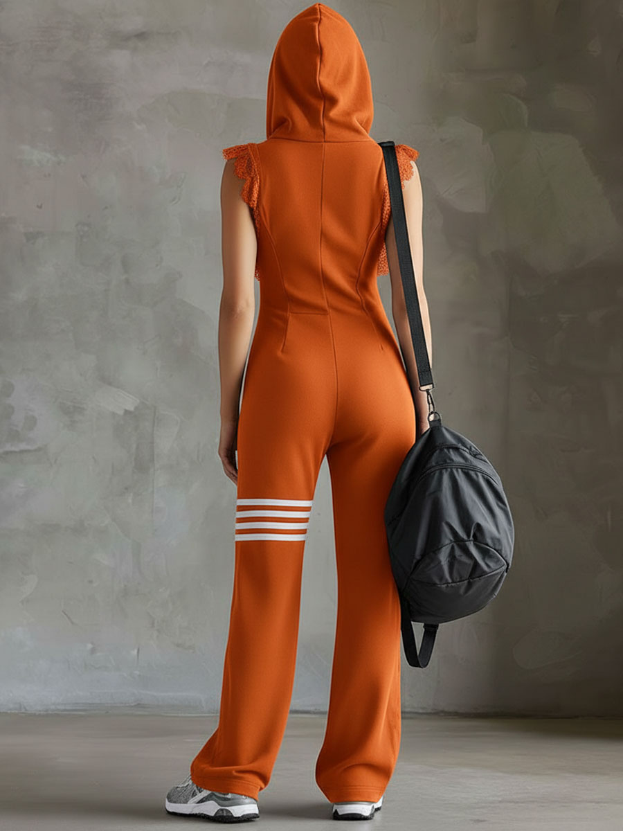 Emese – Sportliches Retro-Einteiler-Set Mit Streifen
