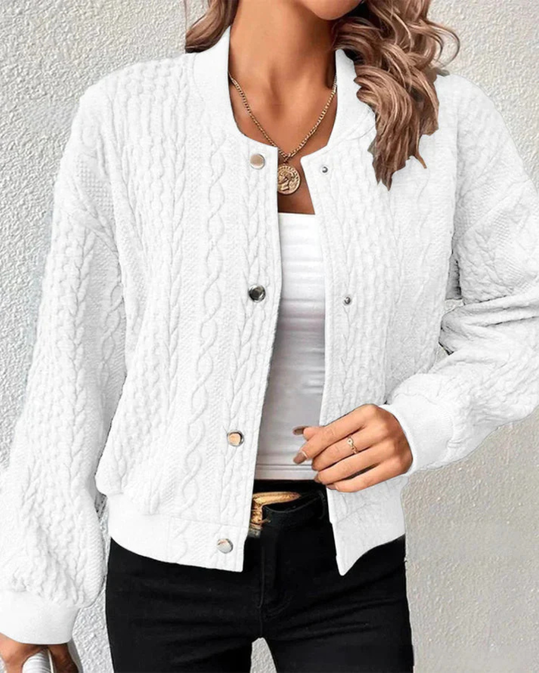 HELENE – Damen-Pulloverjacke – Elegante Strickjacke im Stilvollen Design