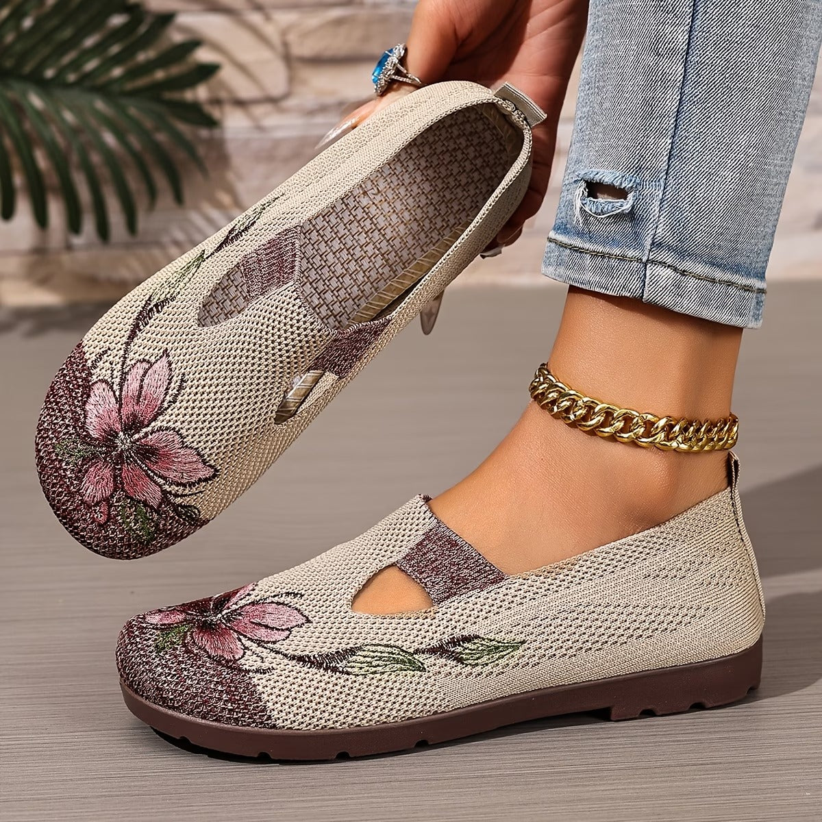 Xara - floraler Slipper