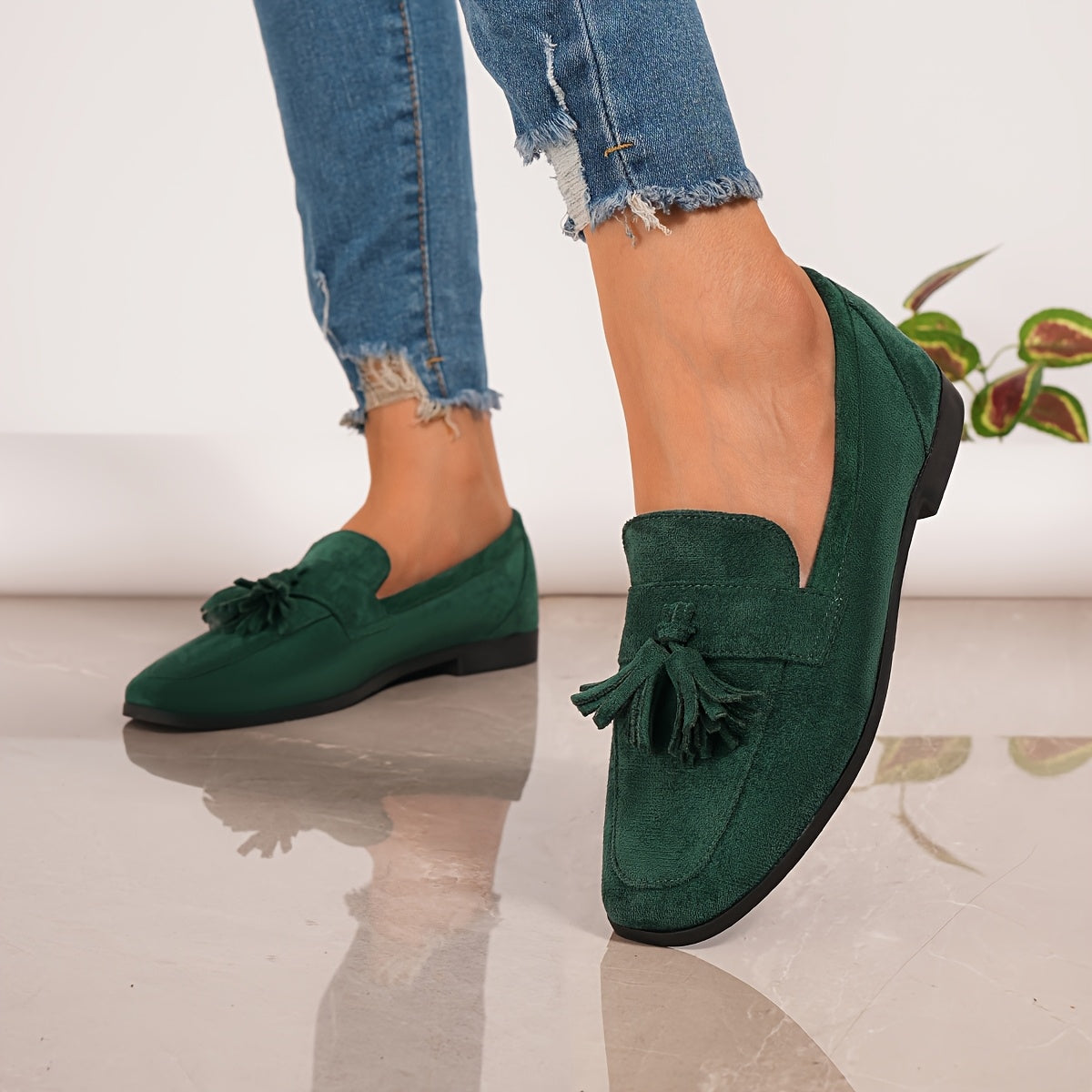 Fathima - Klassische Slipper Mit Quasten