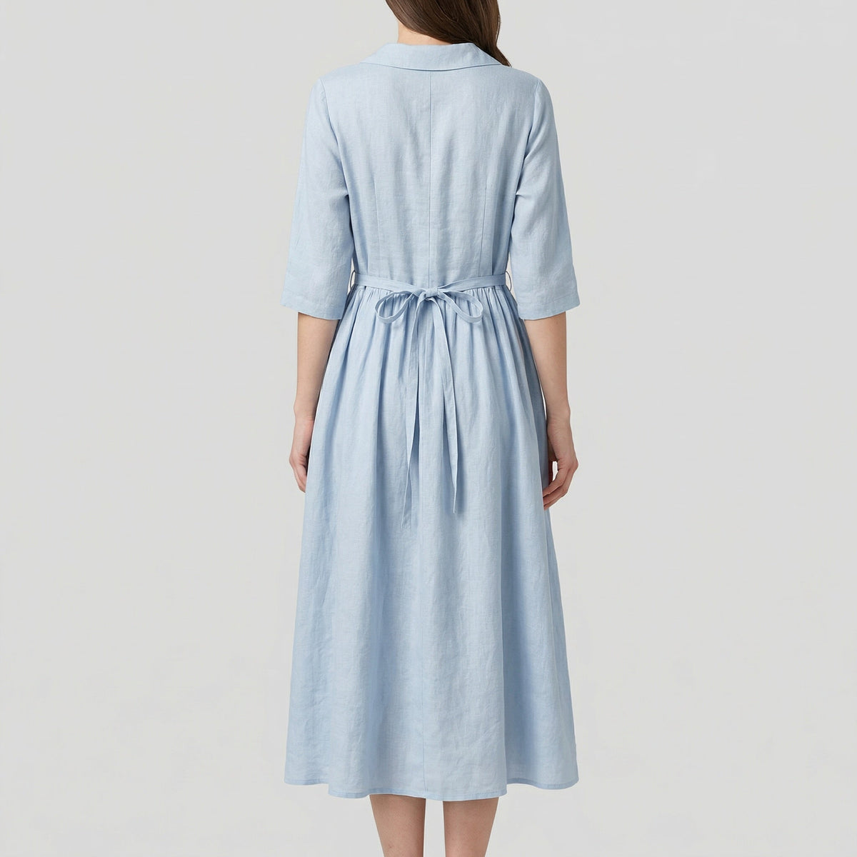 Morges | Kleid mit Hemdkragen und eleganter Silhouette