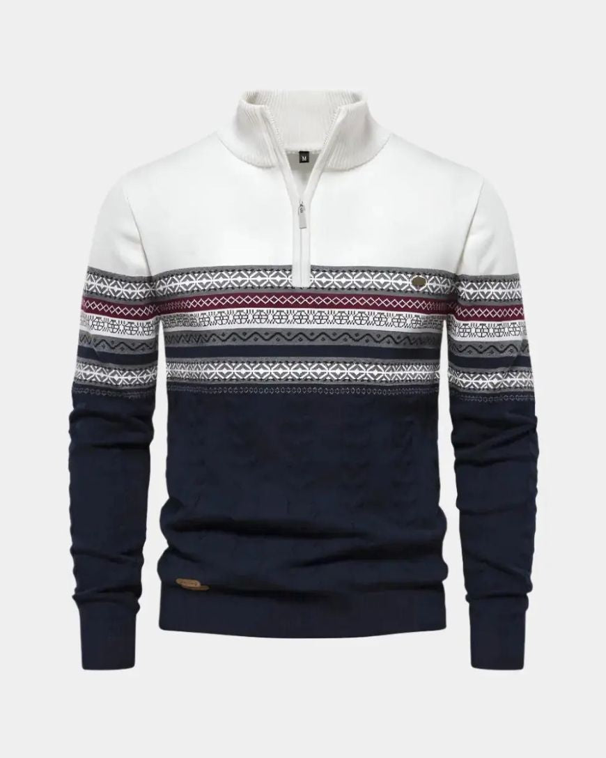 Hendrik | Herren Zip-Polo – Reißverschluss Polo Herren Modern