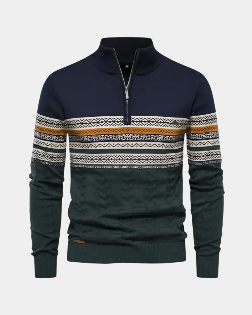 Hendrik | Herren Zip-Polo – Reißverschluss Polo Herren Modern