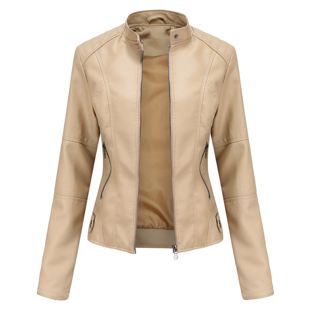 Nicole | Damen Bikerjacke mit Reißverschluss vorne