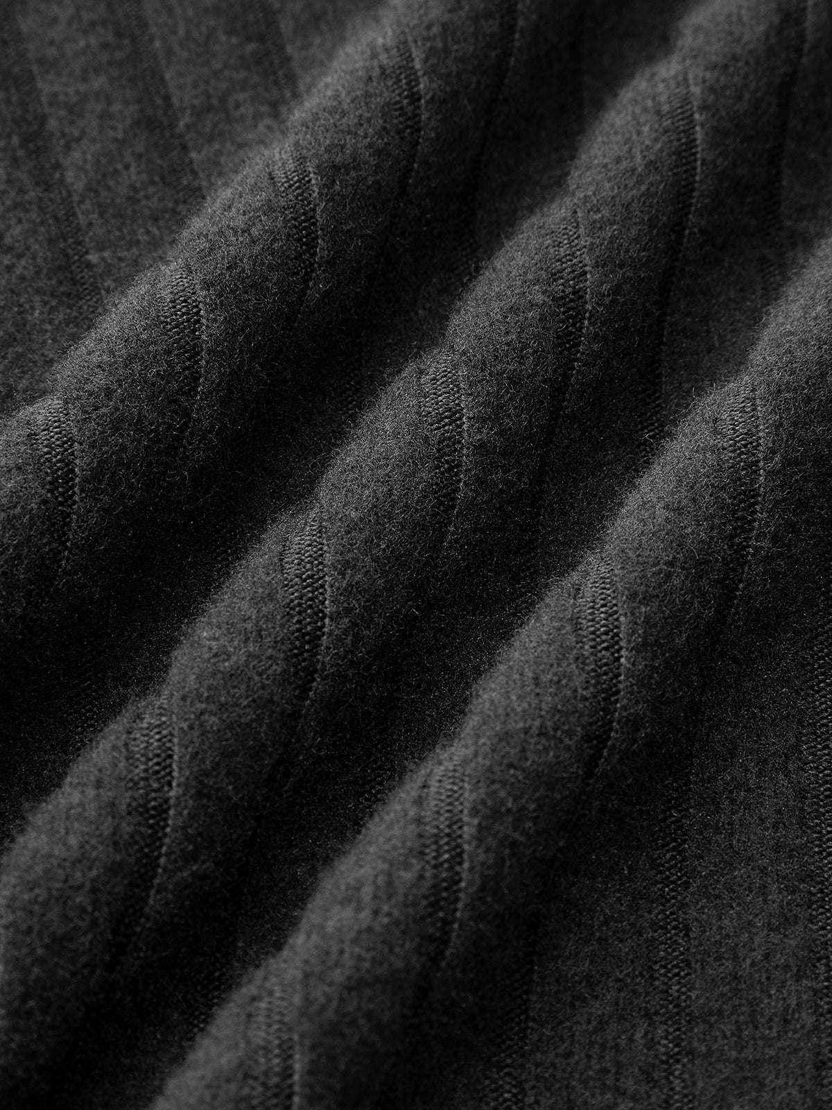 Mock Neck Rippenstrick kurzes Kleid