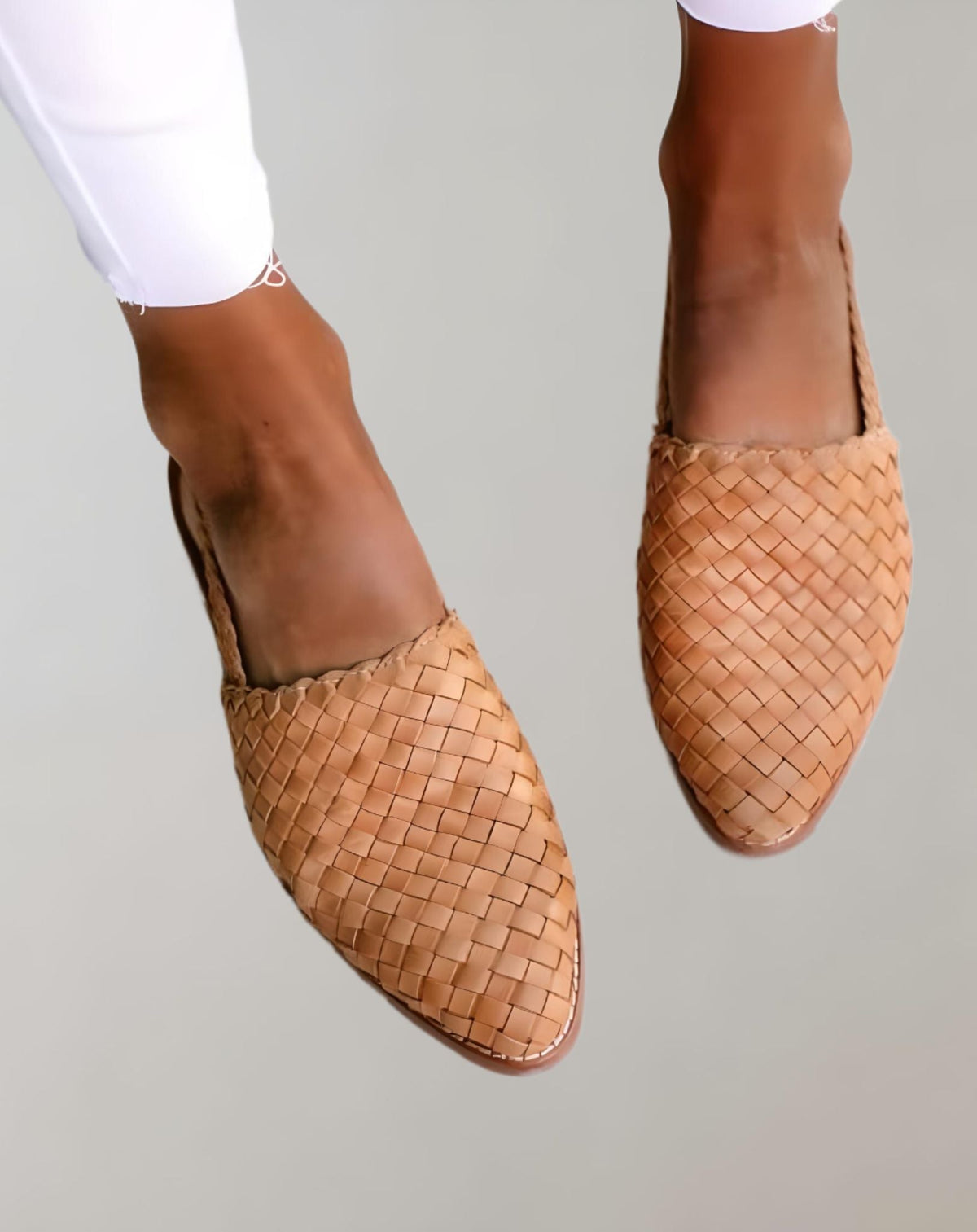 Lara | Flacher Halbschuh mit Flechtstruktur
