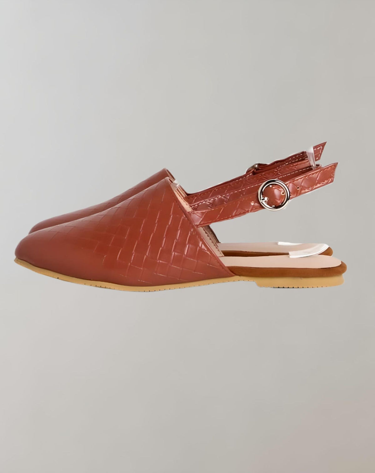 Lara | Flacher Halbschuh mit Flechtstruktur