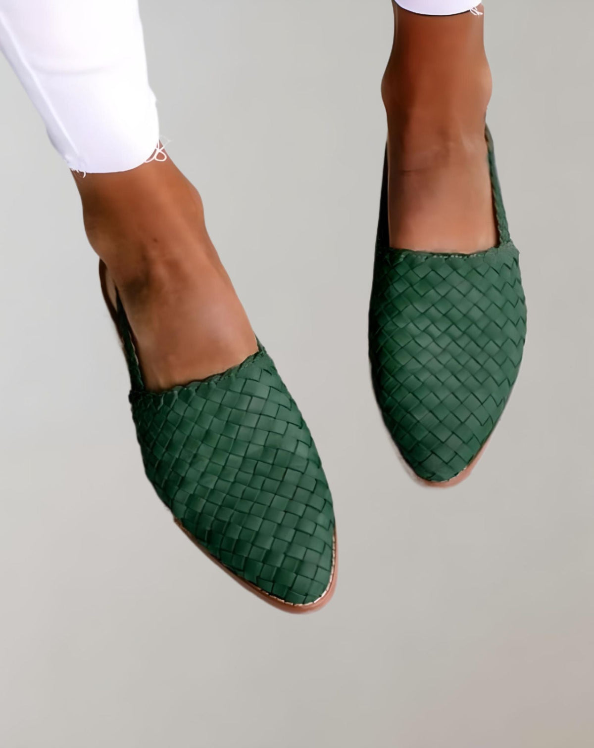 Lara | Flacher Halbschuh mit Flechtstruktur
