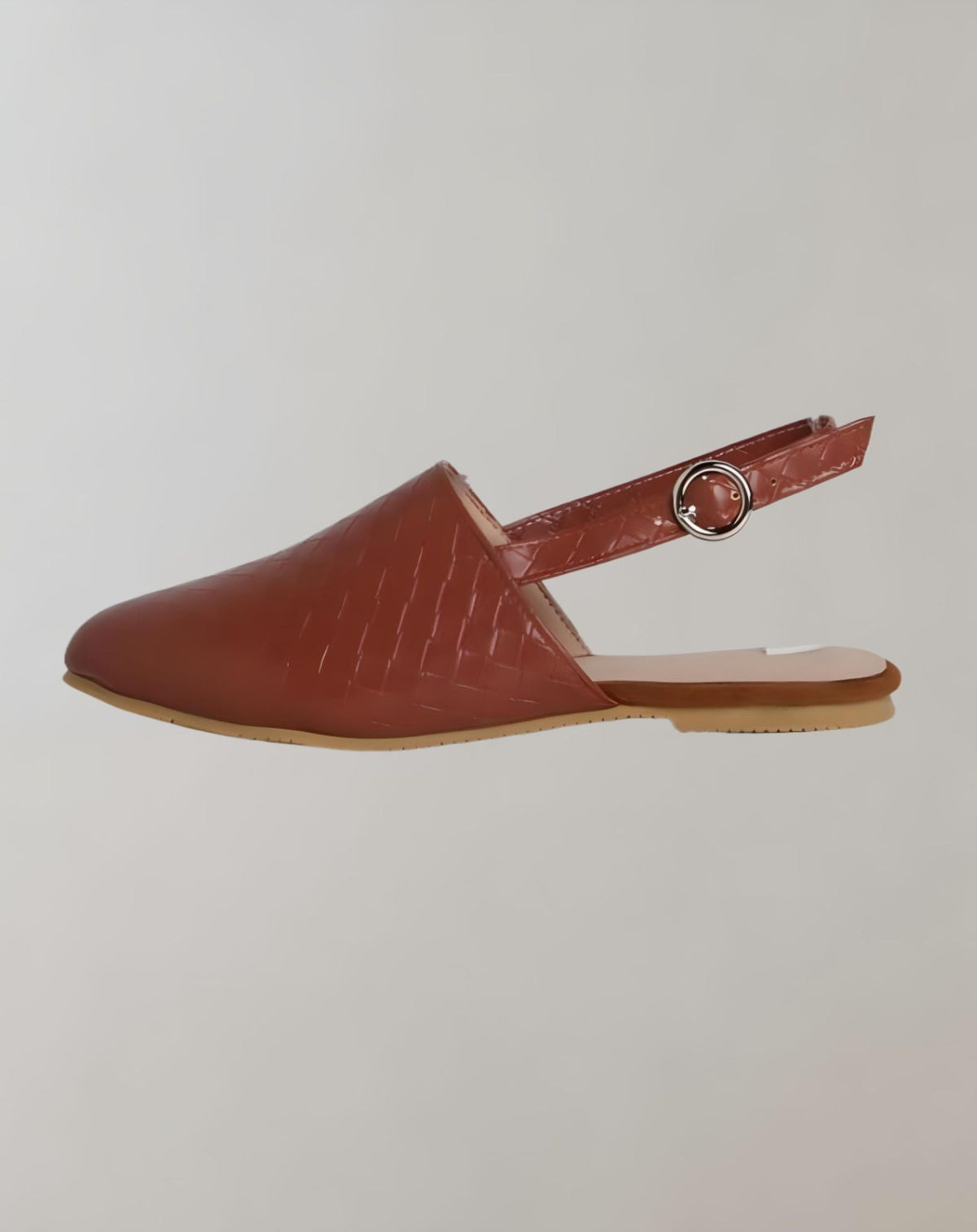Lara | Flacher Halbschuh mit Flechtstruktur