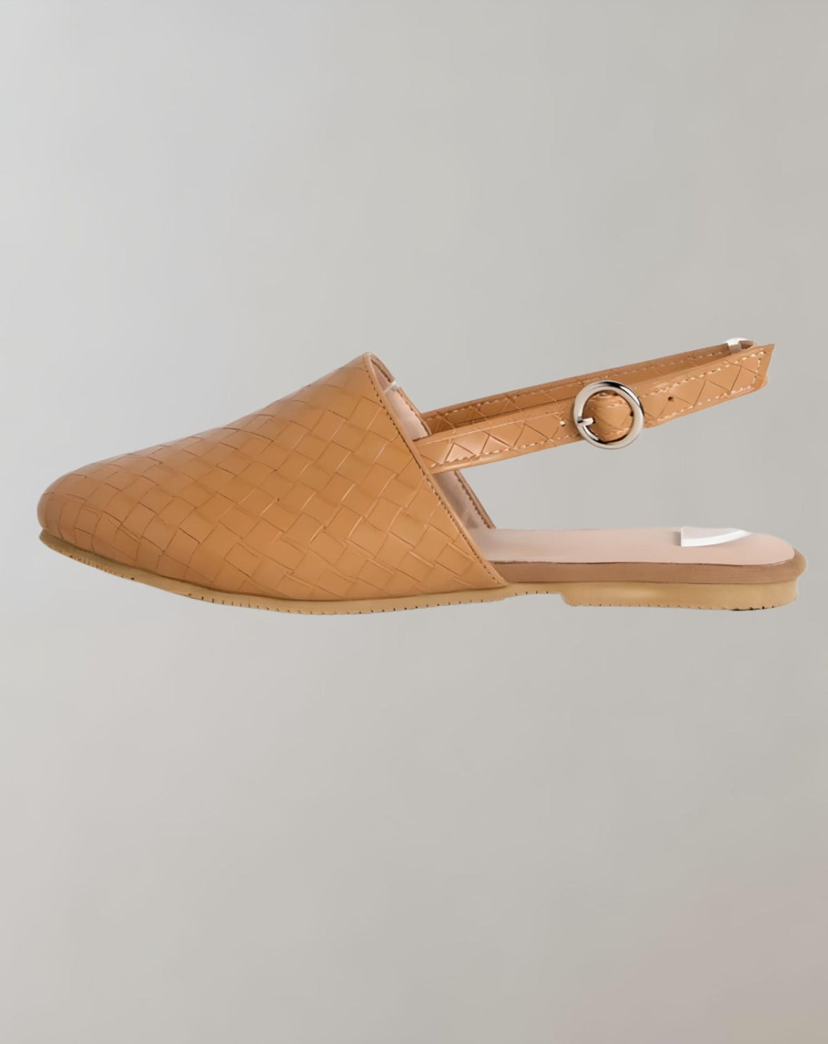 Lara | Flacher Halbschuh mit Flechtstruktur
