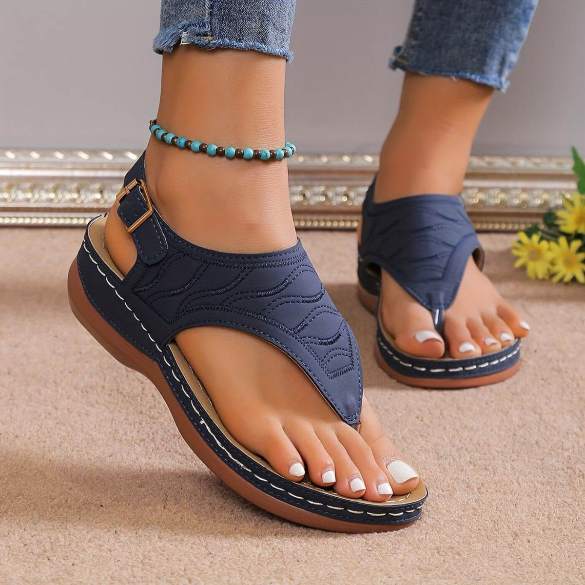 Bibiana | Damen Orthopädische Sandalen Bequem Sommer