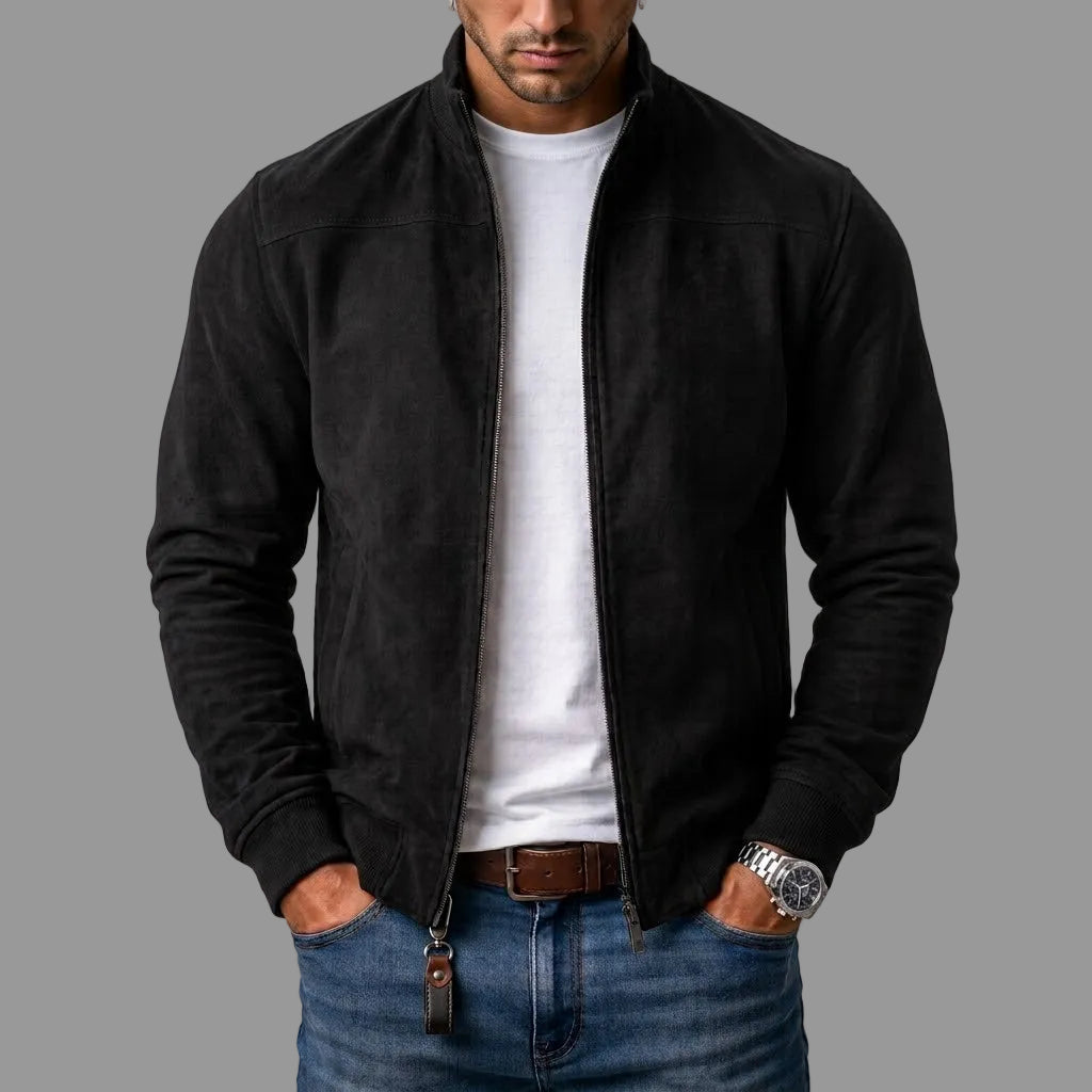 Brayden - Bomber Jacke Aus Wildleder