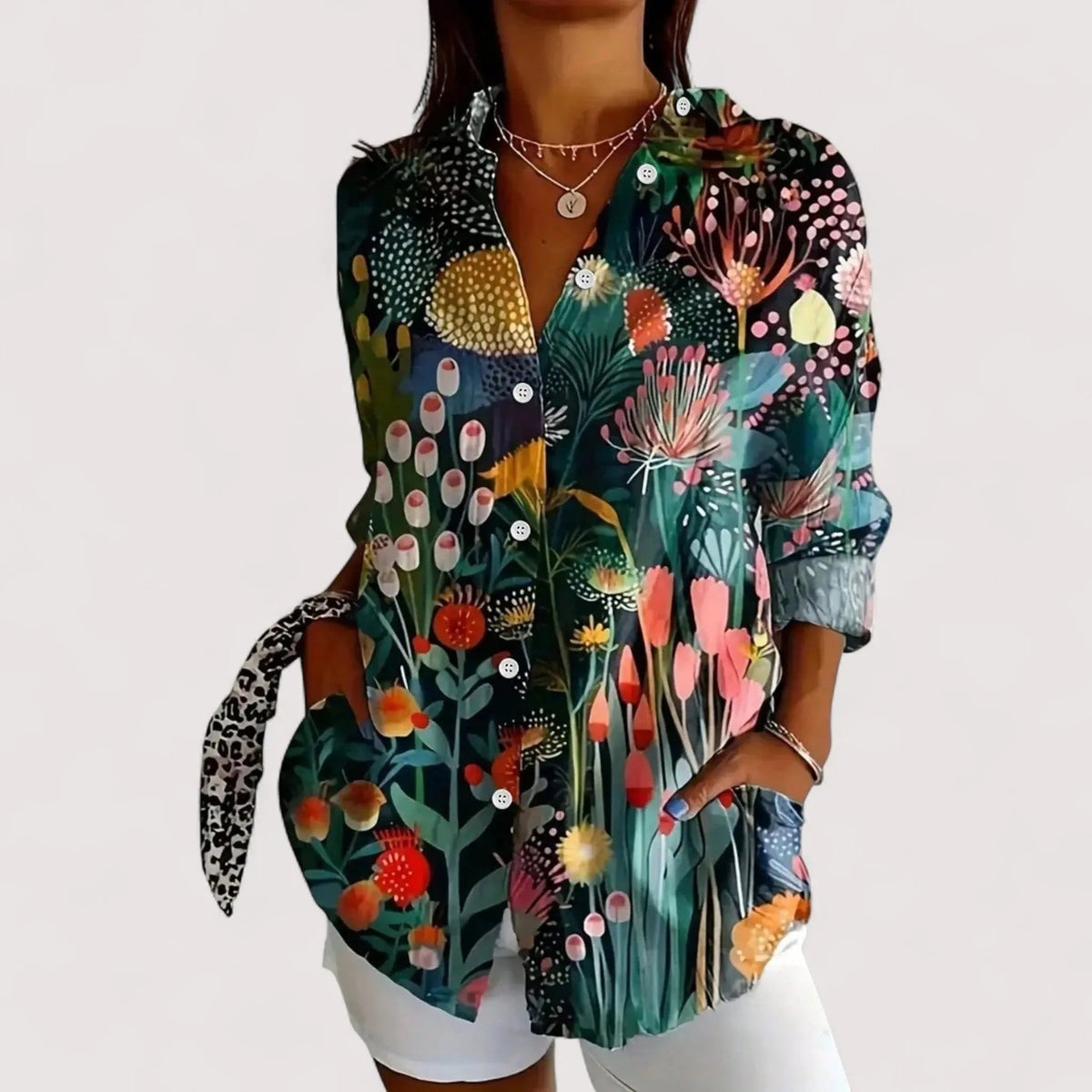 Bunte Bluse Damen | Blumenprint & Lässig Elegant