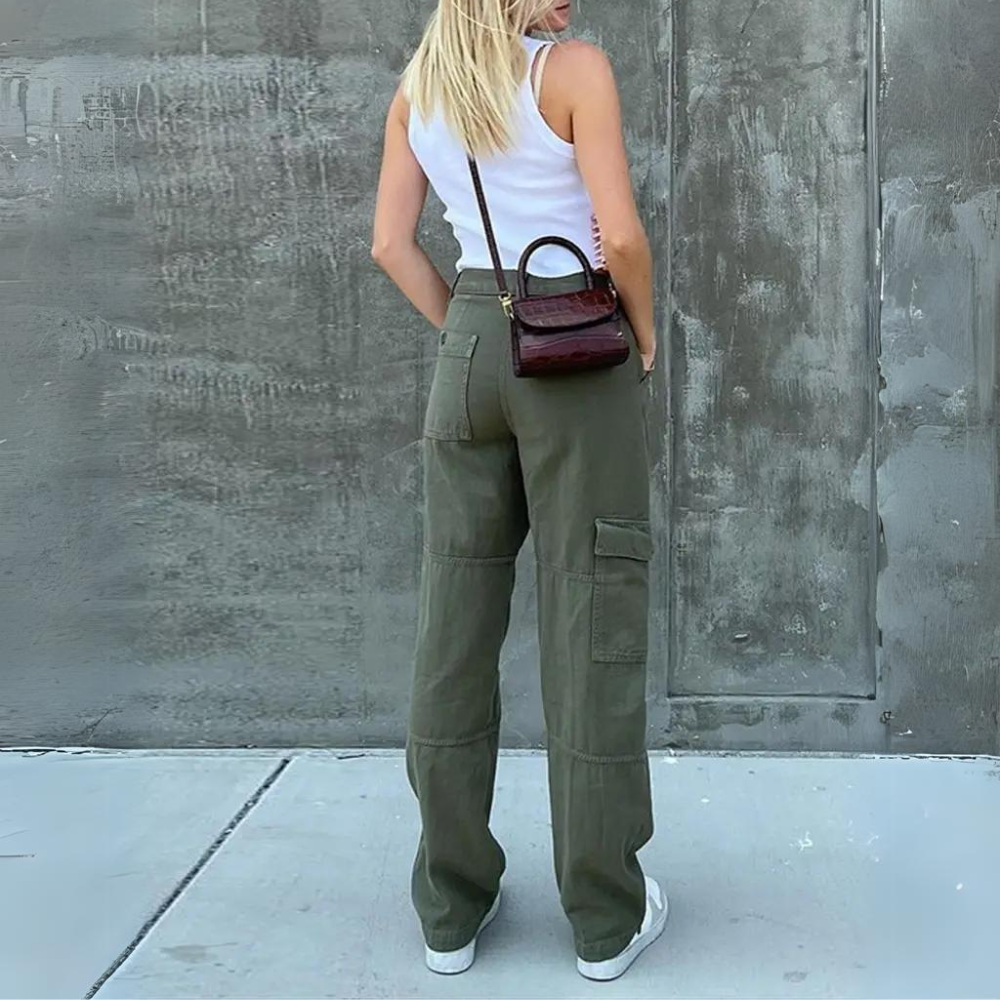Marta | Damen Leinen Cargo Hose – Leinenhose Cargo Lässig für Alltag 2026