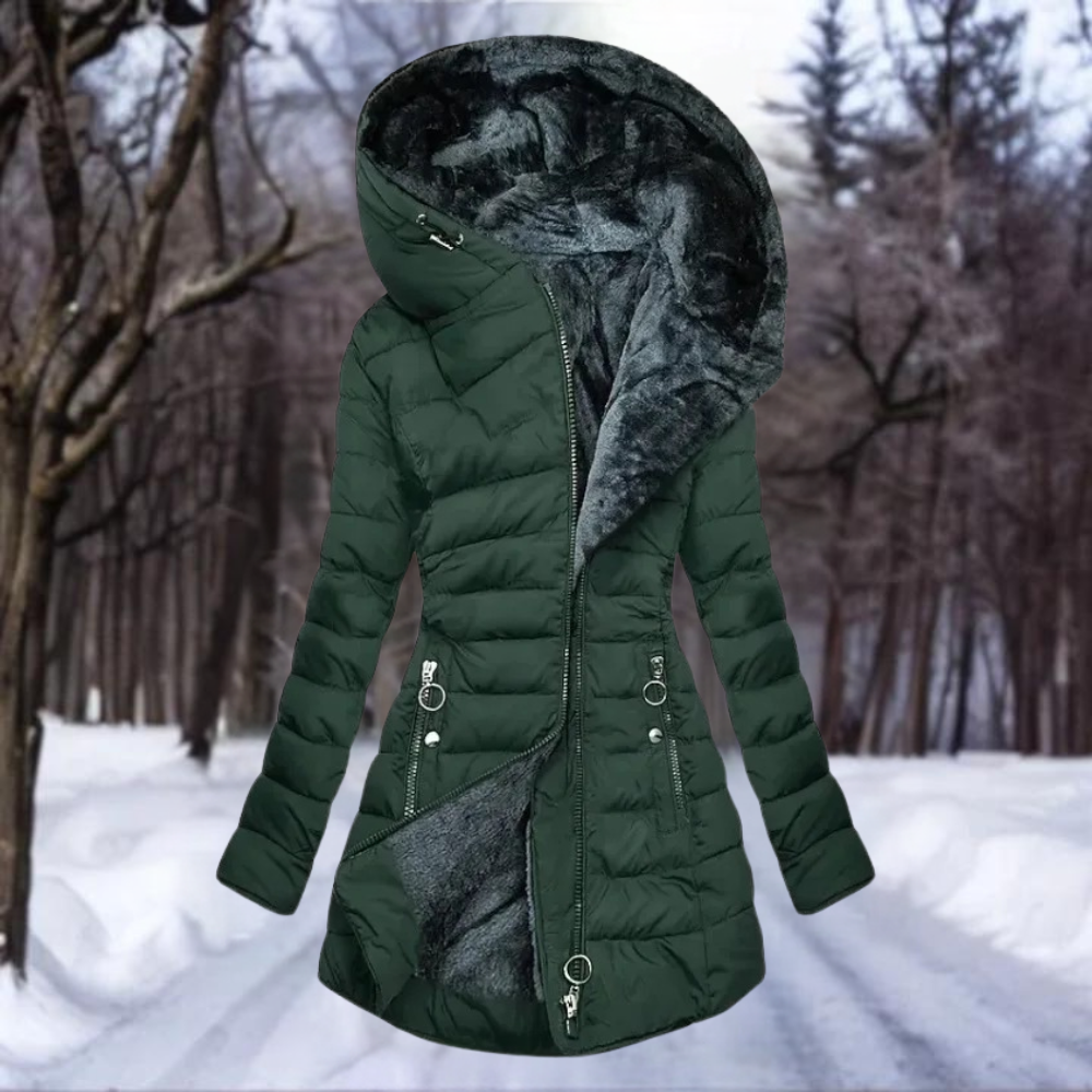 Zavilaya | Eleganter Plüschmantel für Damen