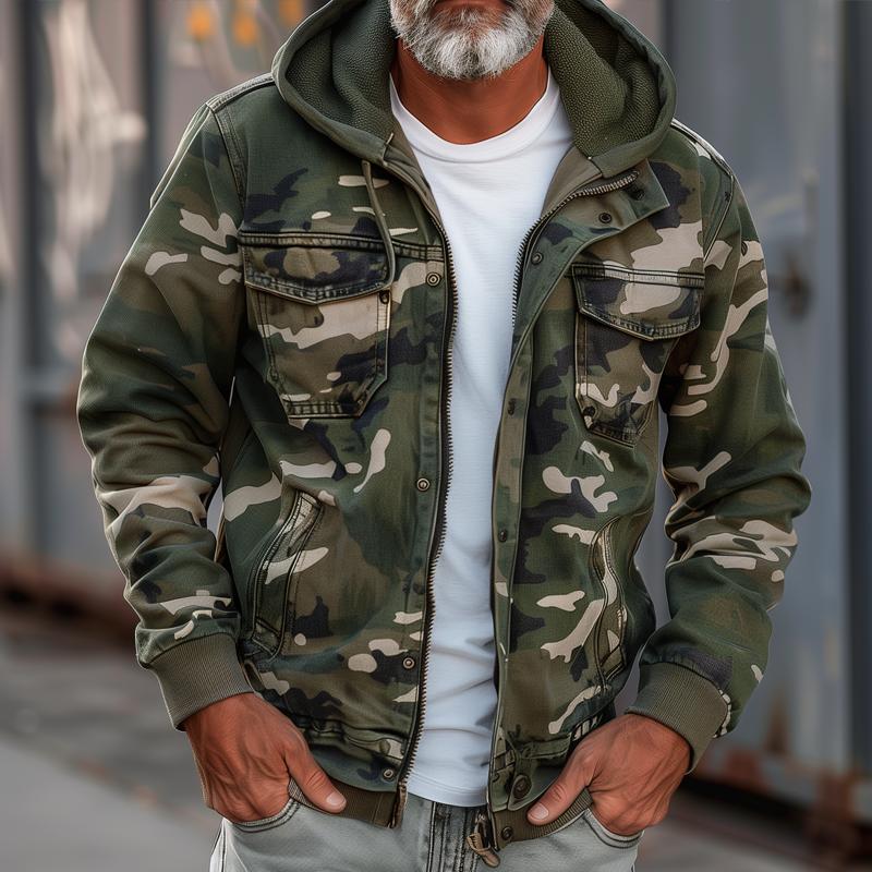 Cargojacke Herren | Kapuze & Viele Taschen