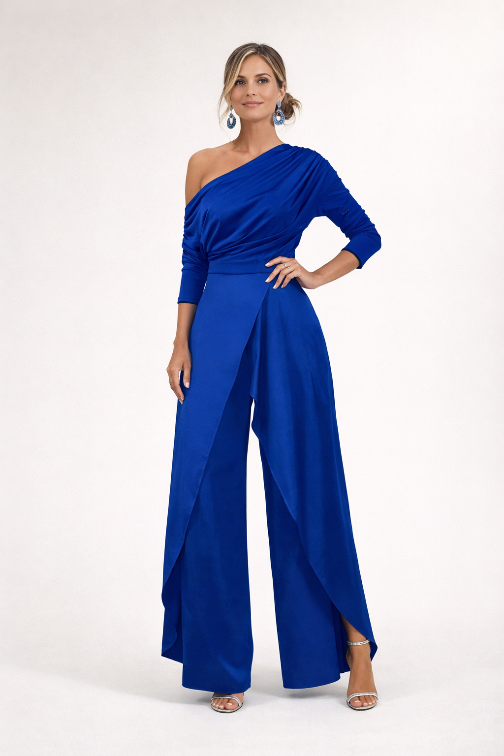 Perla - Soft-Touch One-Shoulder-Jumpsuit
