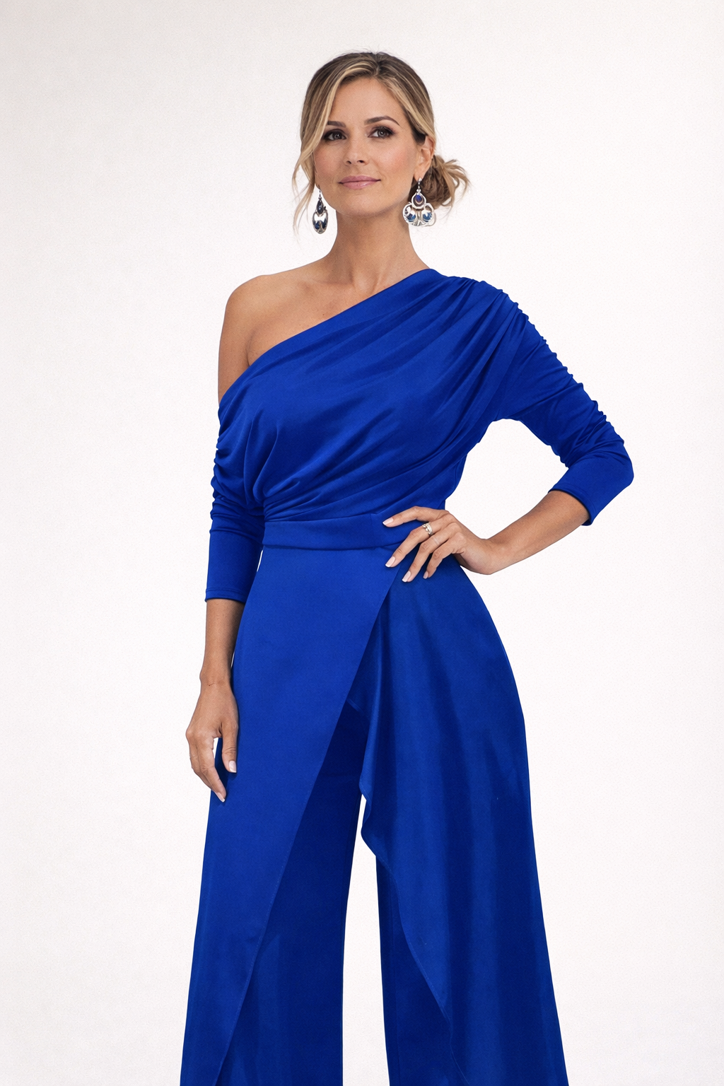 Perla - Soft-Touch One-Shoulder-Jumpsuit