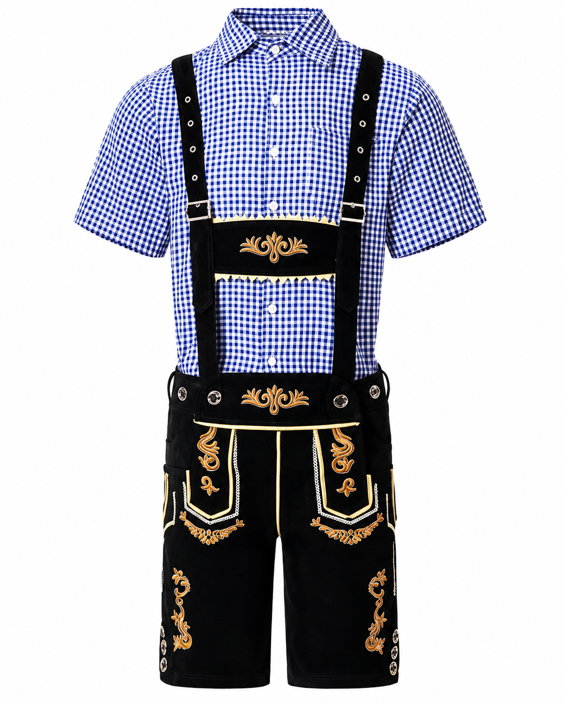 Ludwig | Herren Trachten-Set mit Lederhosen & Karo-Hemd
