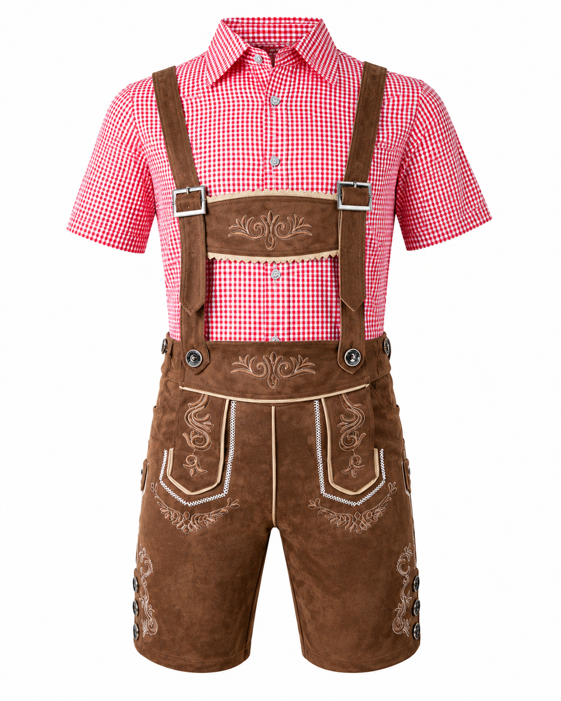 Ludwig | Herren Trachten-Set mit Lederhosen & Karo-Hemd