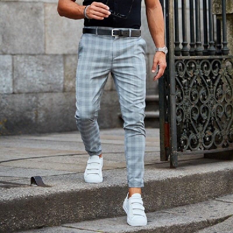 Chinohose Herren | Kariertes Design & schlanke Silhouette