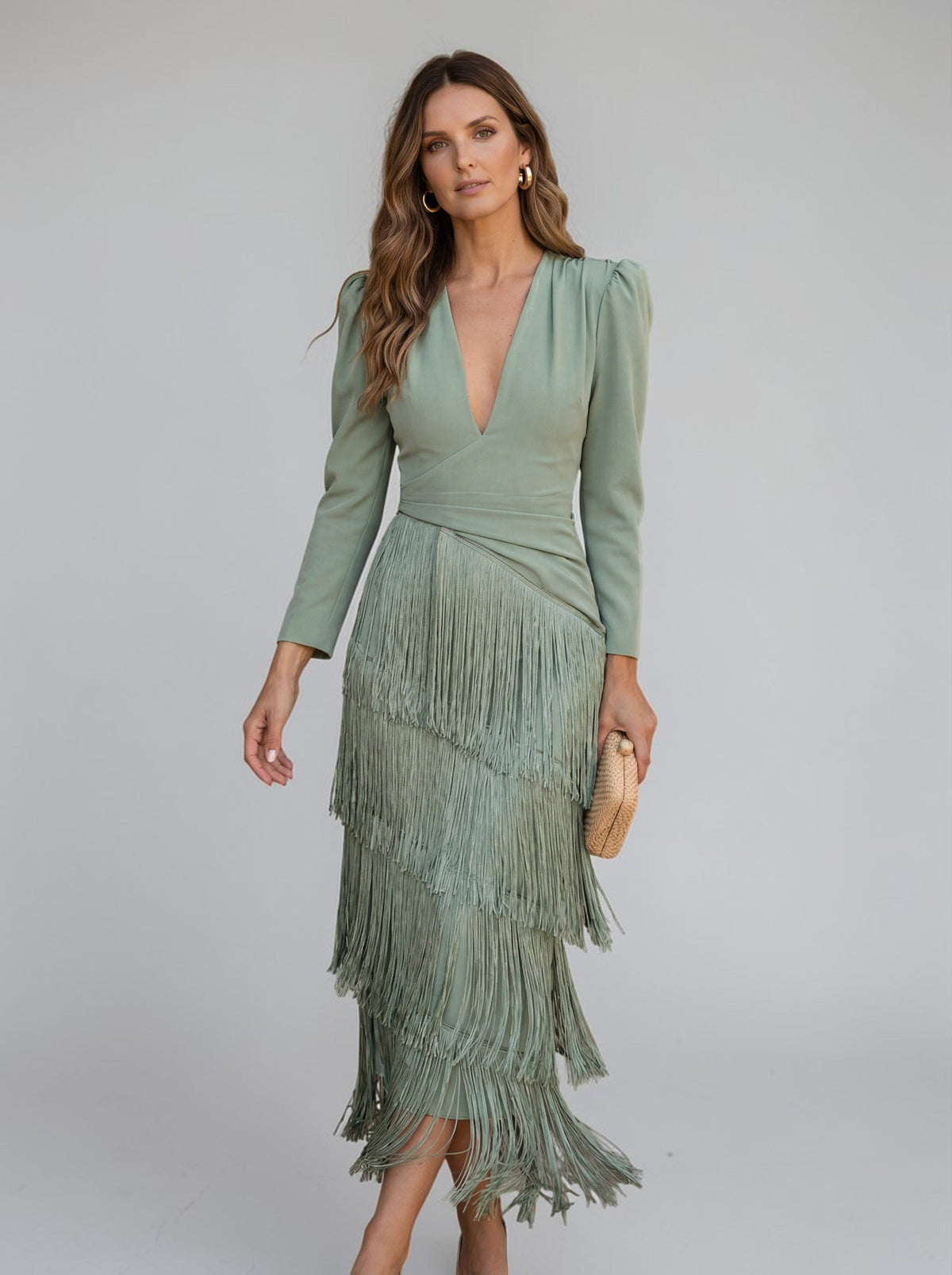Odelina - Fließendes Fransenkleid