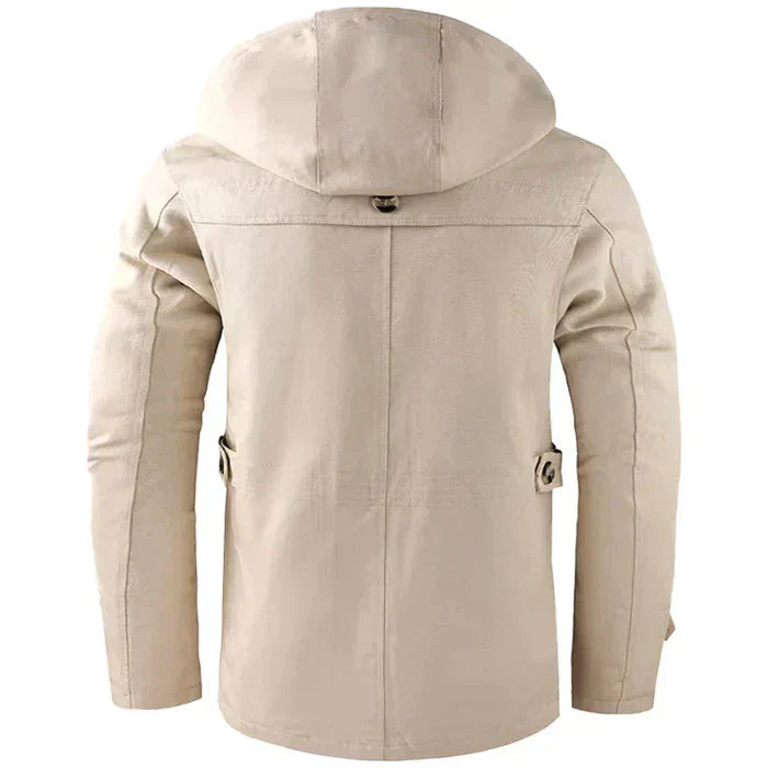 Tyron | Eleganter Trenchcoat mit Kapuze für Herren