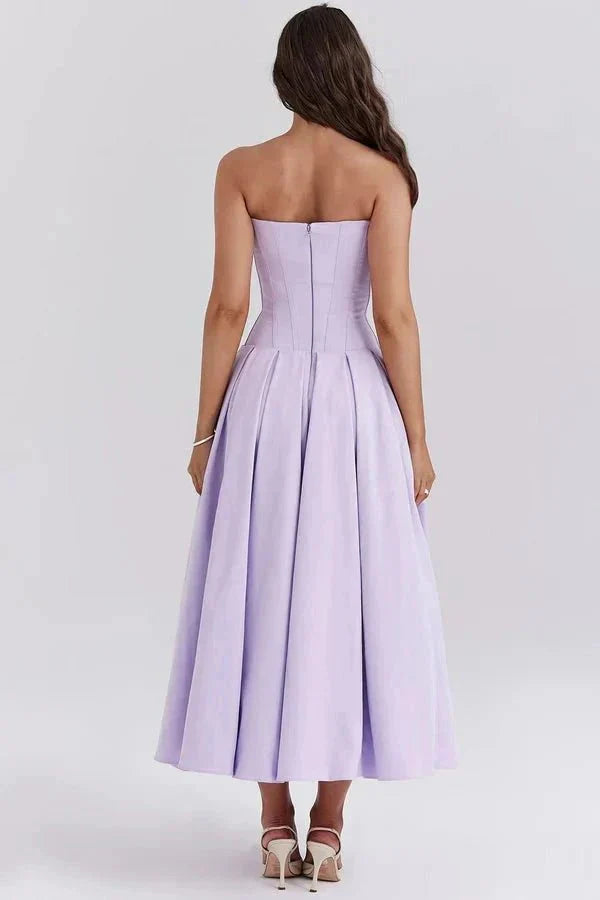 Larissa | Damen Korsett Midi Kleid Besondere Anlässe – Korsett Midi Elegant 2026