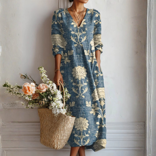 Philippa | Damen Verspieltes Herbstkleid Vintage Print – Kleid Vintage Herbst 2026