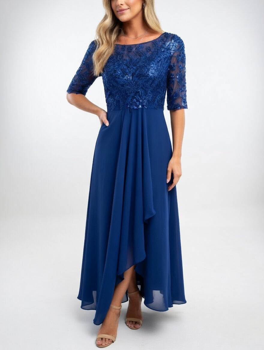 Zerda – Elegantes Midi Kleid Aus Spitze