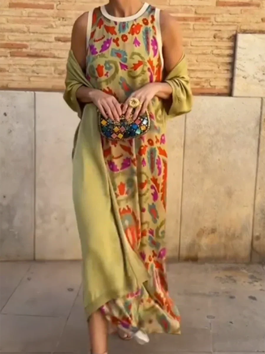 Delly - Bohemian Stil Zweiteiliges Kleid