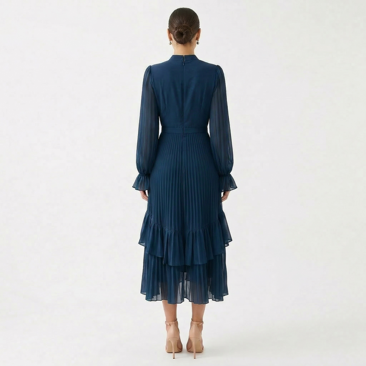 Kiana - Skulpturales Plissee-Abendkleid