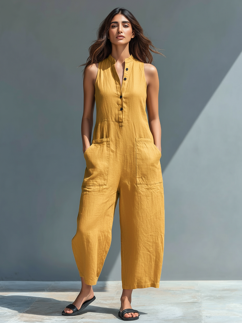 Darja – Eleganter ärmelloser Overall