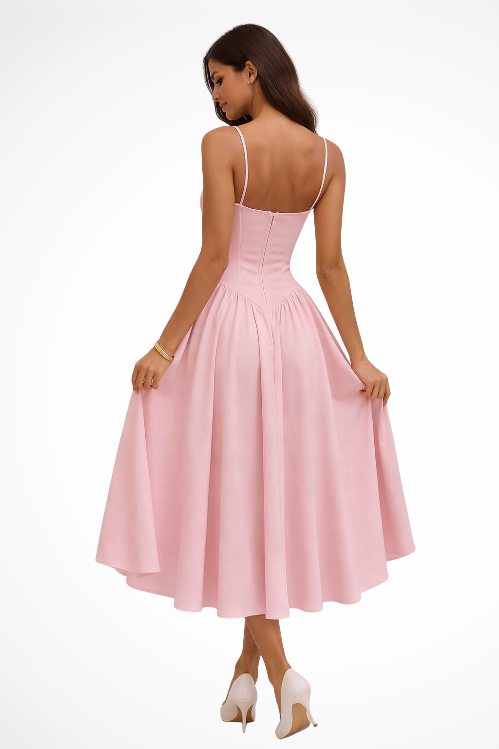 Serena | Damen Midi Kleid Korsett A-Linie – Korsett Midikleid A-Linie Elegant 2026