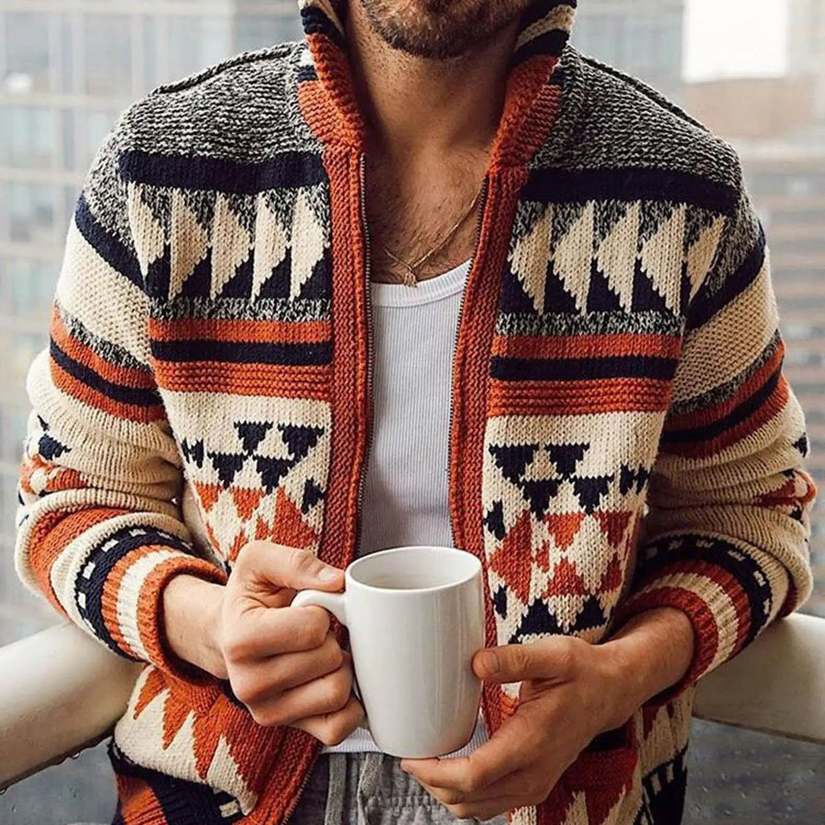Retro Chic Strickjacke - DONOVAN