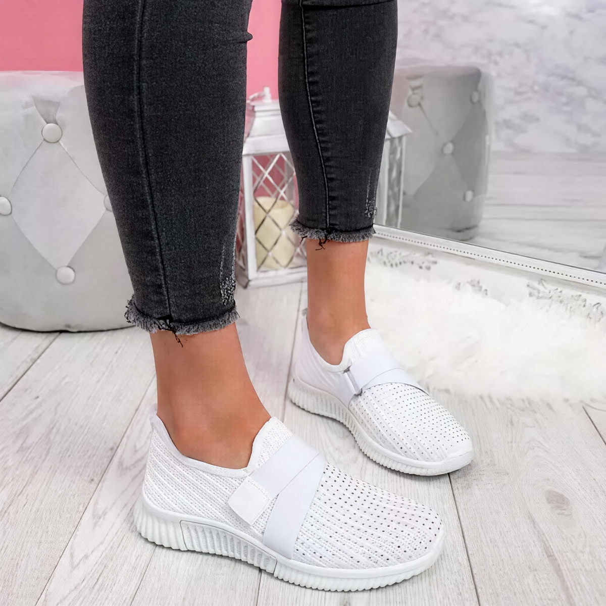 Kinsley - Slip-On Schuhe mit Kristallakzenten