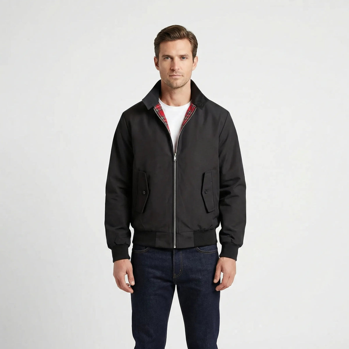 Harrington Jacke Herren | Reißverschluss & Stehkragen für smarten Look