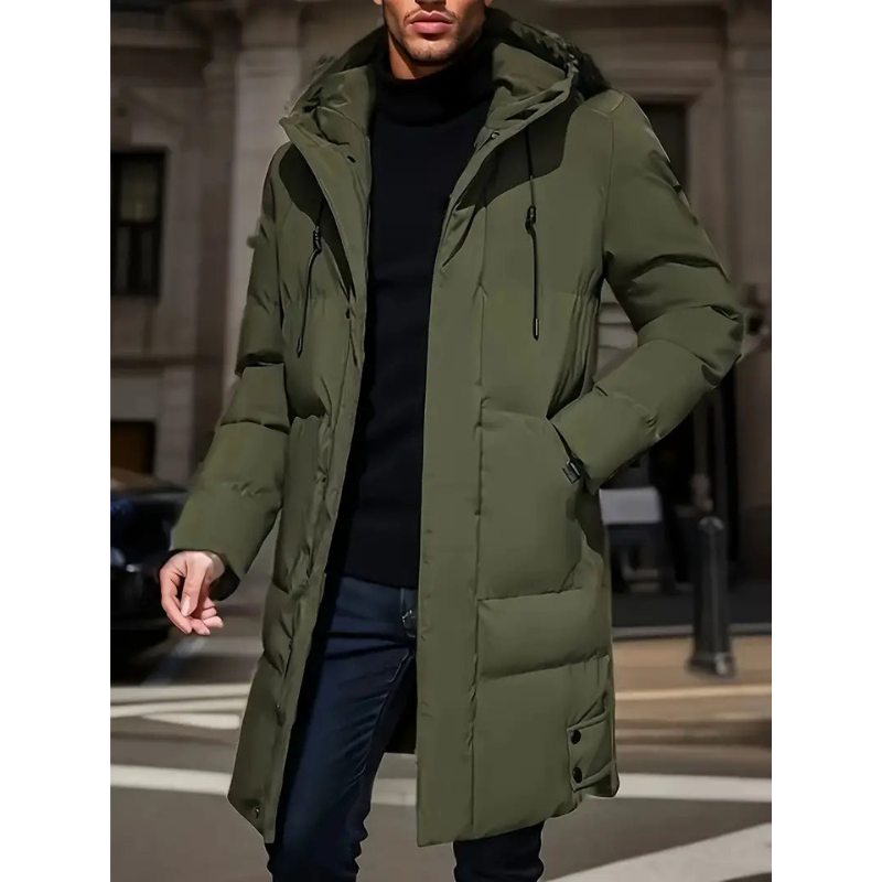 Herrenparka | Lange Winterjacke Herren | Kapuze & Wärmende Isolation
