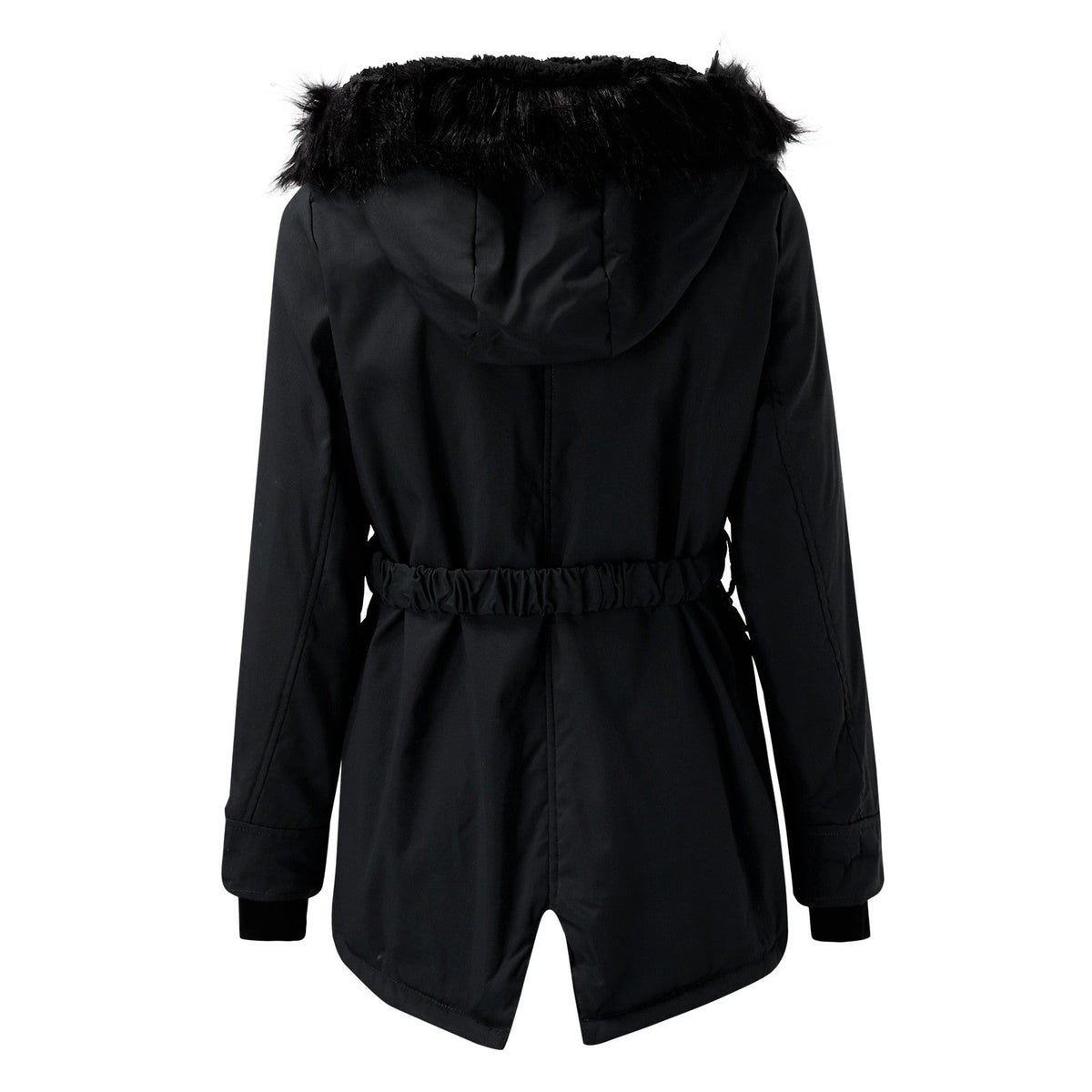 Andrea | Damen Casual Warme Longline Kapuzen Winterjacke