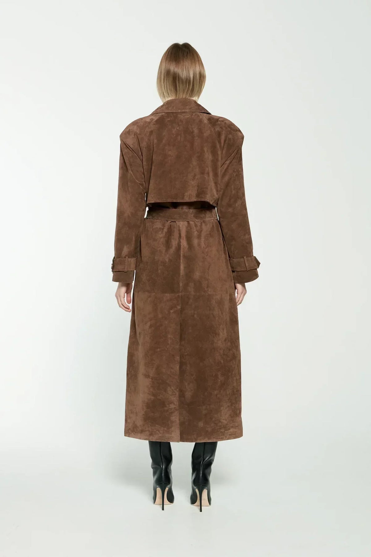 Zavithaya | Trenchcoat aus Wildleder