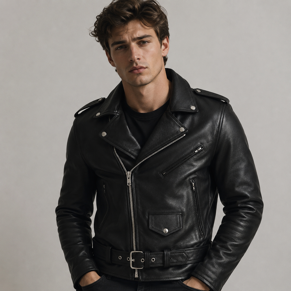 Brandon - Herren-Motorradjacke mit vielen Taschen