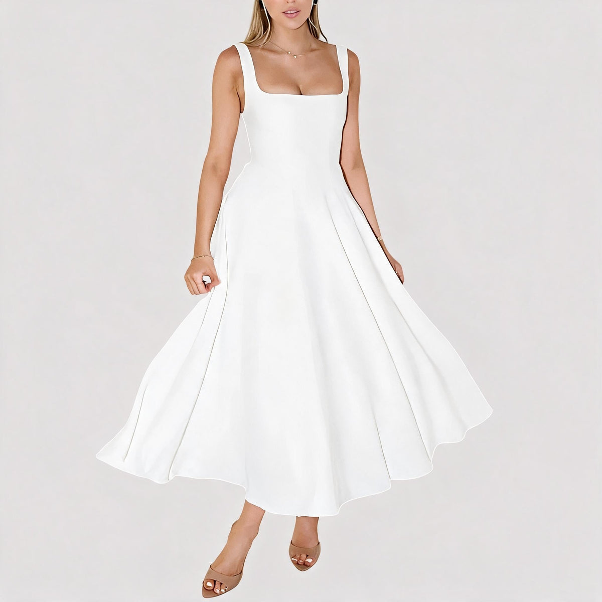 Blair - Schlichtes Einfaches Midikleid
