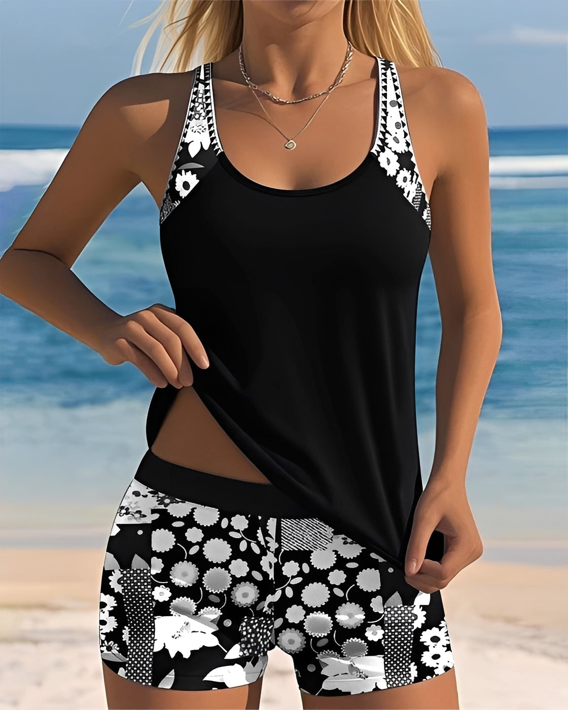 Tyrese - Stilvoller Tanktop-Badeanzug