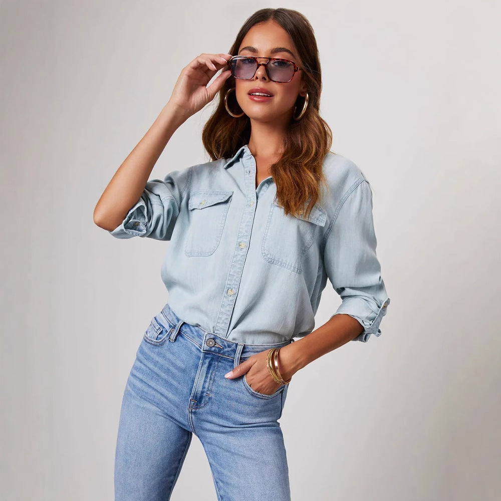 Jeanshemd Damen | Lässige Passform & Brusttaschen