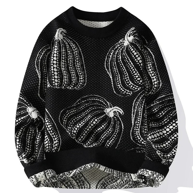 Strickpullover mit Kürbismuster – Gino
