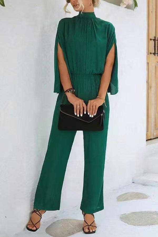 Jumpsuit Damen | Fließend & Mit Cape-Ärmeln