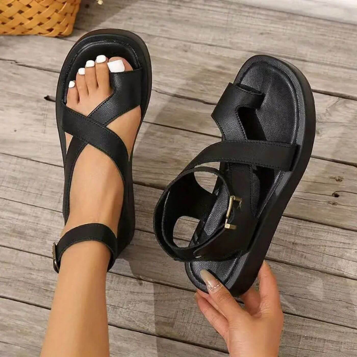 Karin | Damen Orthopädische Zehensteg Sandalen Komfort