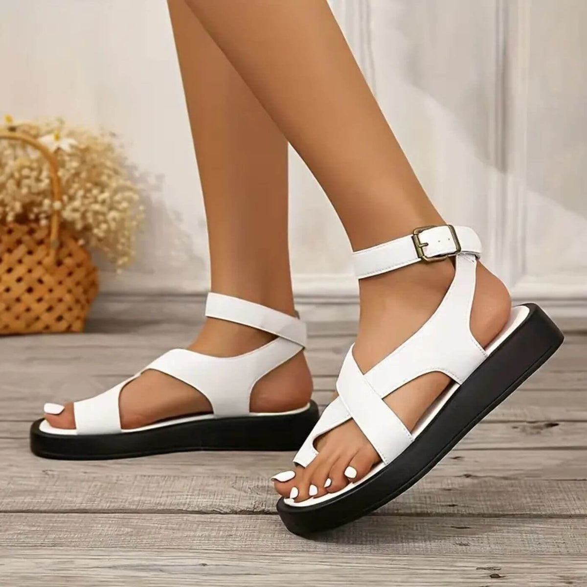 Karin | Damen Orthopädische Zehensteg Sandalen Komfort