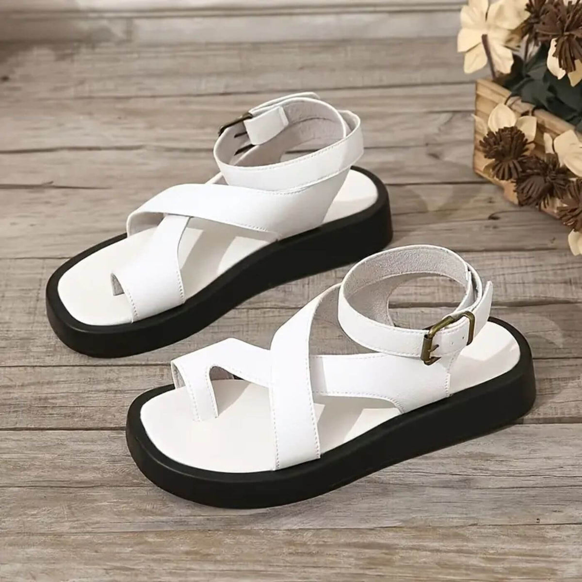 Karin | Damen Orthopädische Zehensteg Sandalen Komfort